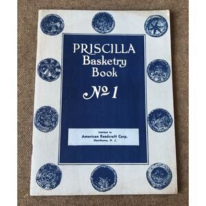 Vintage 1924 Basket Reed Weaving Chair Caning Illustrated Design Book Priscilla